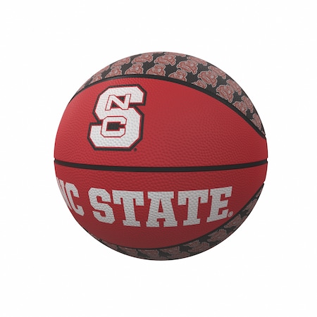 Logo Brands NC State Repeating Logo Mini-Size Rubber Basketball 186-91MR-1